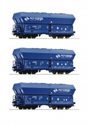 Roco 76046 - 3-tlg. Set: Selbstentladewagen, PKP Cargo H0