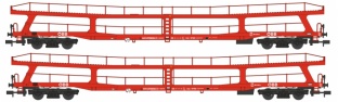 Hobbytrain H24611 2er Set Autotransportwagen DDm98-70 BB, Ep.VI v-rot N-Spur