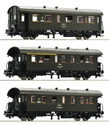 Roco 74019 - 3-tlg. Set: Personenwagen, PKP H0