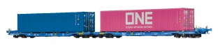 Brawa 48107 Containerwagen Sffggmrrss36 der VTG, beladen mit 40 ft-Containern 