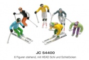 Jägerndorfer JC54400 6 Figuren m.Schi u.Stöcken