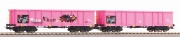Piko 58393 2er Set Offene Güterwagen Eaos SBB VI mit Graffiti H0