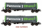 B-Models VB-81069 Set 2 wagons ‘ Pannonia Ethanol ’ CZ-WASCO H0