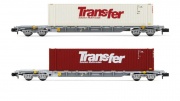 Arnold HN6584 SNCF, 2-tlg. Set 4-achs. Containerwagen Novatrans Sgss „Trans-Fer