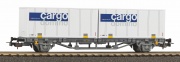 Piko 58732 Containertragwagen Cargo Domino SBB V 2x20' Container H0