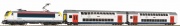 Piko 59108 PIKO SmartControl WLAN Set mit Bettungsgleis SNCB Doppelstock-Personenzug H0