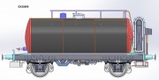 Exact-Train EX20599 ÖBB 24m3 Einheitsbauart Leichtbau-Kesselwagen OREB Blau H0