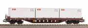 Piko 24527 Containerwagen Rs DSB IV mit 3x 20' Containern DSB H0