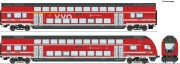 Roco 6200066 2-tlg. Set: Doppelstockwagen, DB AG H0