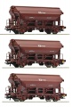 Roco 6600078 3-tlg Set: Schwenkdachwagen, CD Cargo H0
