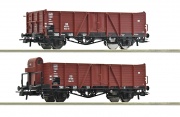 Roco 76289 2-tlg. Set: Offene Güterwagen, DB H0