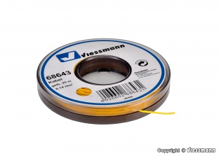 Viessmann 68643 Kabel auf Abrollspule, 0,14 mm�, gelb, 25 m