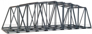 Hack B30-2 Bogenbr�cke 2-gleisig, aus Metall 30 cm gealtert  H0