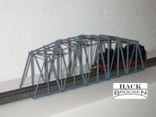 Hack B30 Bogenbr�cke 1-gleisig, aus Metall 30 cm gealtert H0