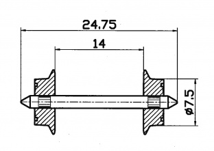 Roco 40184 - Wechselstrom-Radsatz H0