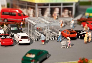 Faller 120606 Moderner Einkaufswagen-Unterstand H0