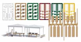 Busch 1830 Catering-Set mit Koch H0