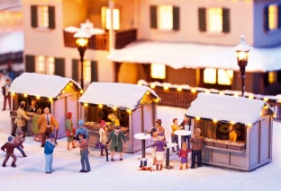 Noch 66412 Weihnachtsmarktbuden H0