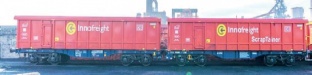 J�gerndorfer 78600 Doppelgarnitur der Innofreight Scraptainer der DB. Ep VI H0
