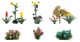 Faller 181289 Blumen im Vorgarten H0