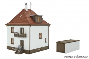 Kibri 38200 Siedlungshaus mit Garage H0