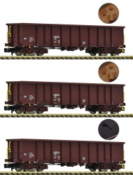 Fleischmann 6660074 3-tlg. Set: Offene G�terwagen, �BB N-Spur