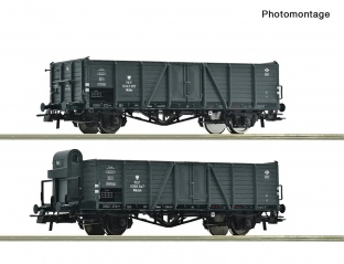 Roco 6600216 2-tlg. Set: Offene Gterwagen, PKP H0