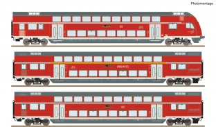 Roco 6220248 3-tlg. Set: Doppelstockwagen, DB AG H0 AC