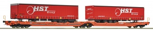Roco 6600260 Doppeltaschen-Gelenkwagen T3000e, Wascosa H0
