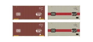 Hobbytrain H9017 4er Set 20′ Container, Set 2 N-Spur