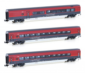 Hobbytrain H25229  3er Set Personenwagen �BB Railjet, Ep.VI, Set 2 N-Spur