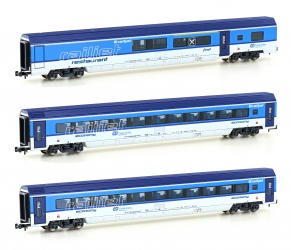Hobbytrain H25231  3er Set Personenwagen CD Railjet, Ep.VI, Set 2 N-Spur