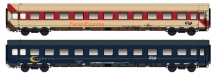 L.S. Models LS96029N 2er Set Liegewagen Bcvmh NS, Ep.IV-V, ex TUI-Wagen N-Spur