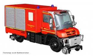 Hobbytrain H43203  Zweiwege Unimog U423 Feuerwehr, Ep.VI, DC/DCC H0