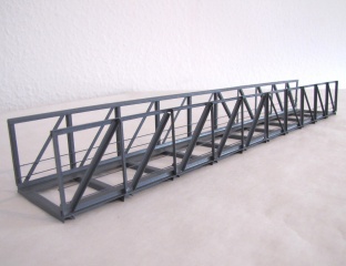 Hack V38 Vorflutbr�cke gerade 38 cm 1-gleisig H0