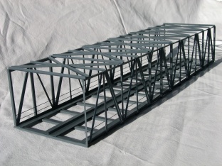 Hack K42R-2 Kastenbr�cke gerade 42 cm 2-gleisig H0