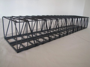 Hack K63R-2 Lange Kastenbr�cke gerade 63 cm 2-gleisig H0