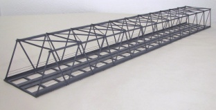 Hack K108-2 Lange Kastenbr�cke schr�g 108 cm 2-gleisig H0