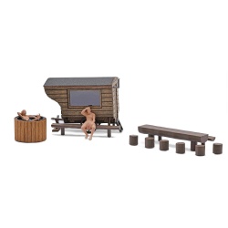 Busch 1870 Sch�ferwagen-Sauna H0