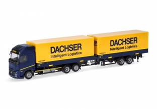 Herpa 320733  Volvo FH Aero GL XL Wechselkoffertandem-H�ngerzug 7,82m 
