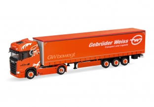 Herpa 320771 Scania CS 20 Hochdach Gardinenplanen-Sattelzug 