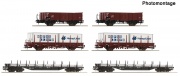 Roco 6600334 6-tlg. Rangierbahnhof/Offene G�terwagen, DB H0