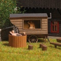 Busch 1870 Sch�ferwagen-Sauna H0